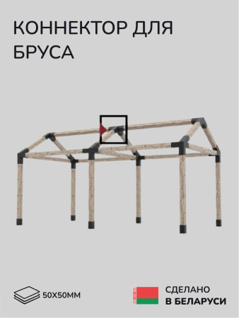 Коннектор для бруса, опора для бруса SCANDINAF PEAK QUAD 30 50х50
